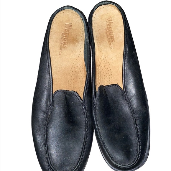 Weejuns Black Leather Mules Size 10 M - Picture 3 of 6